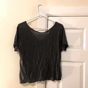 lululemon heathered black reversible modal tee